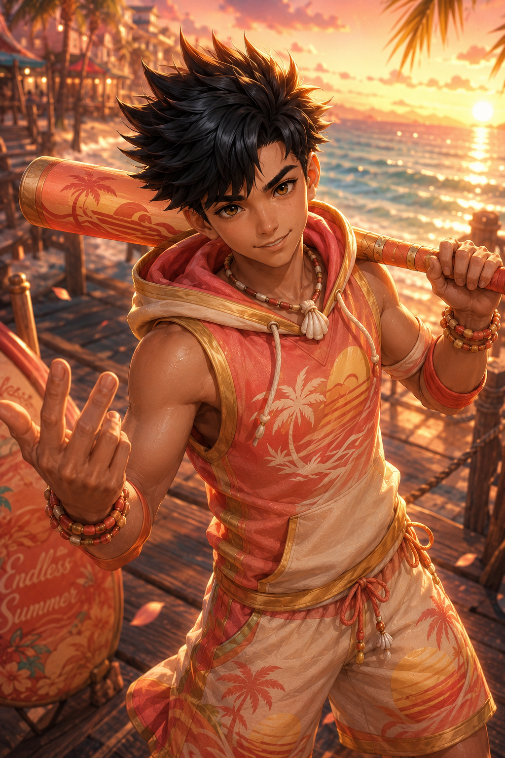 Surfer Shoma Sunset